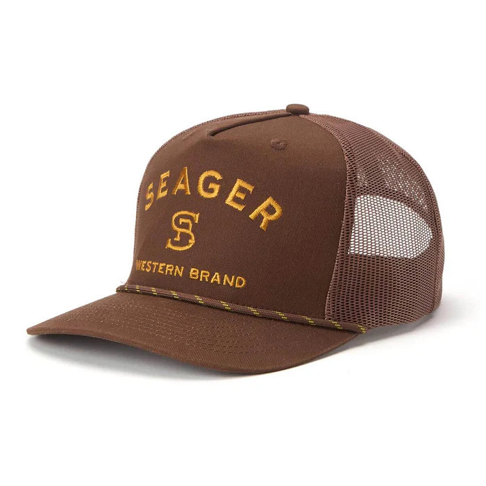 Branded Trucker Snapback- Brown
